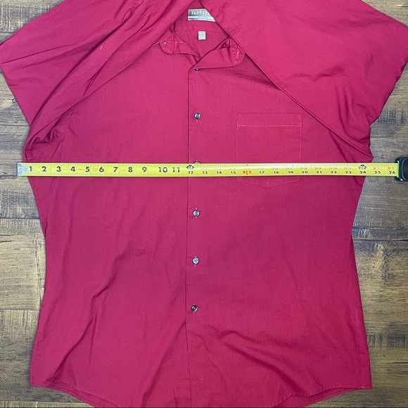 Preowned Van Heusen Fitted Satin Spread-Collar Stain Shield Dress Shirt Men’s XL - Picture 7 of 8